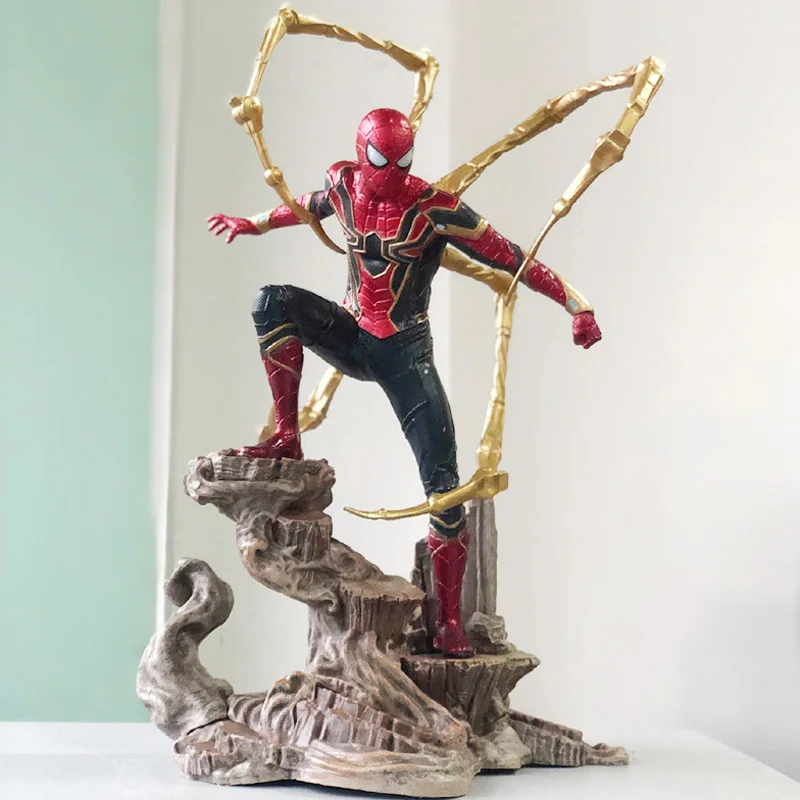 

Avengers Infinity War Gallery Diorama Iron Spider Man Action Figure PVC Statue Modeling Toy 2019 New Collectibles 10 inch