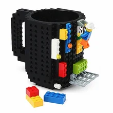 350ml Milk Mug Coffee Cup Creative Build on Brick Mug Cups Drinking Water Holder for Building