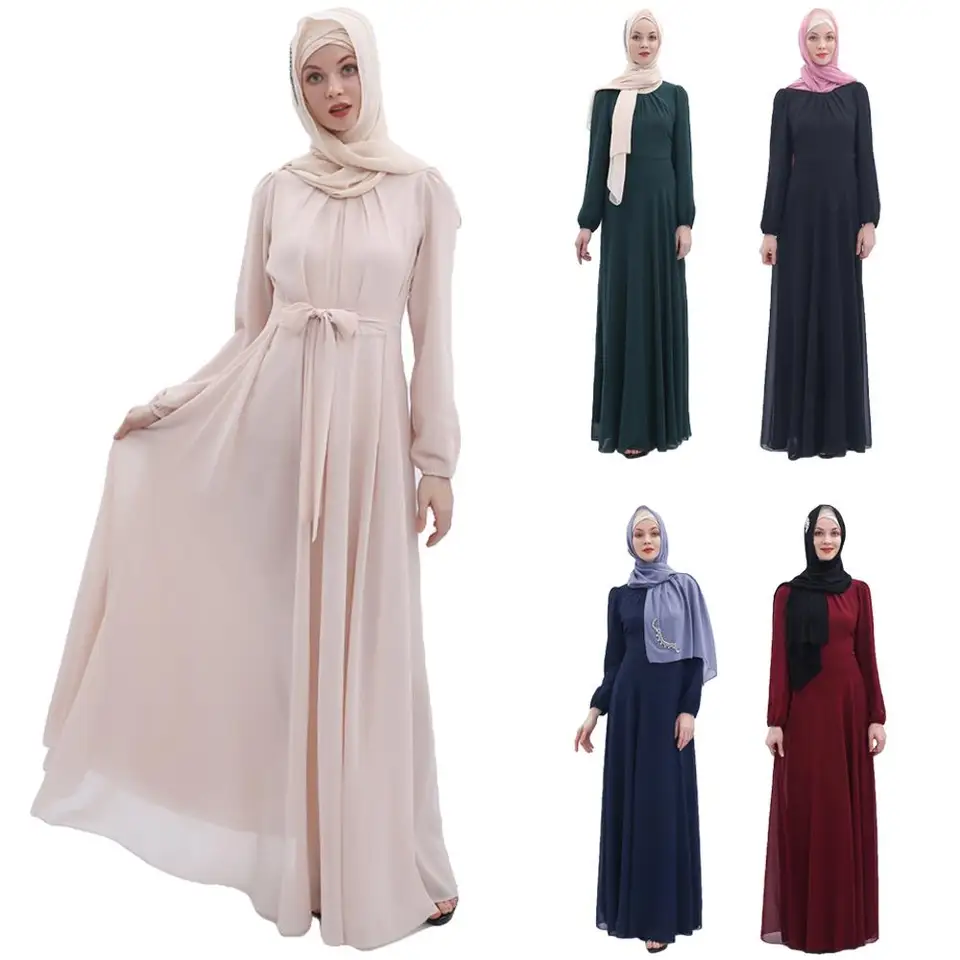 Dubai Women Muslim Abaya Long Maxi Dress Islamic Kaftan Loose Robe Jilbab Gowns