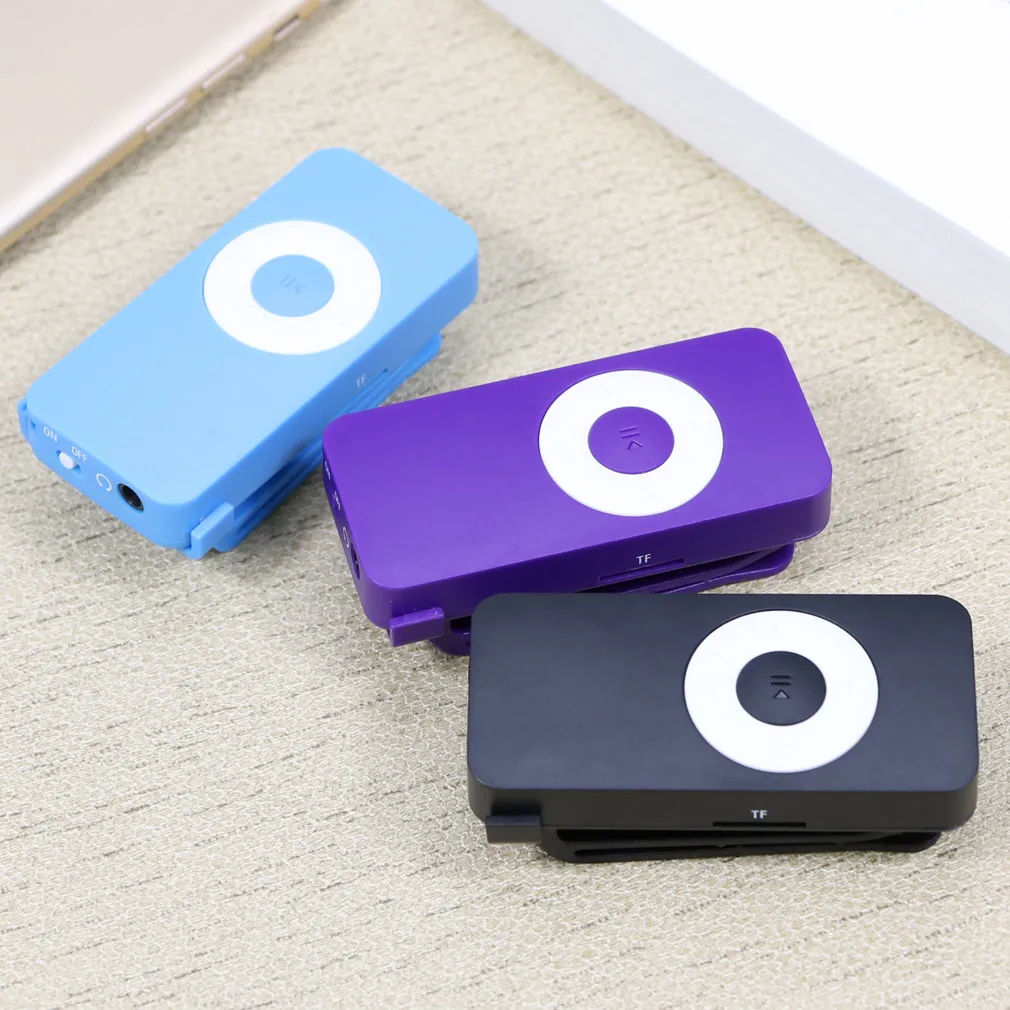 3.5 Jack Mini MP3 Player with Clip Sports MP 3 Music Players Support TF Card Portable MP3 for Walkman Player on Clip AAA battery