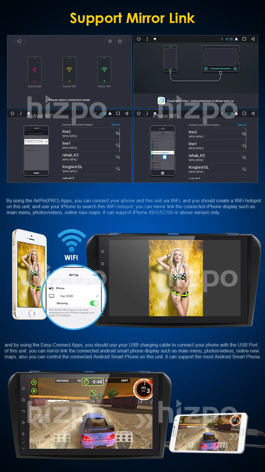 Top 9 "Android 7.1 Quad Core Car AutoRadio Multimedia Player For Mazda 3 2004-2009 2GB RAM+16GB ROM GPS Navigation Head Unit 4G WIFI 6