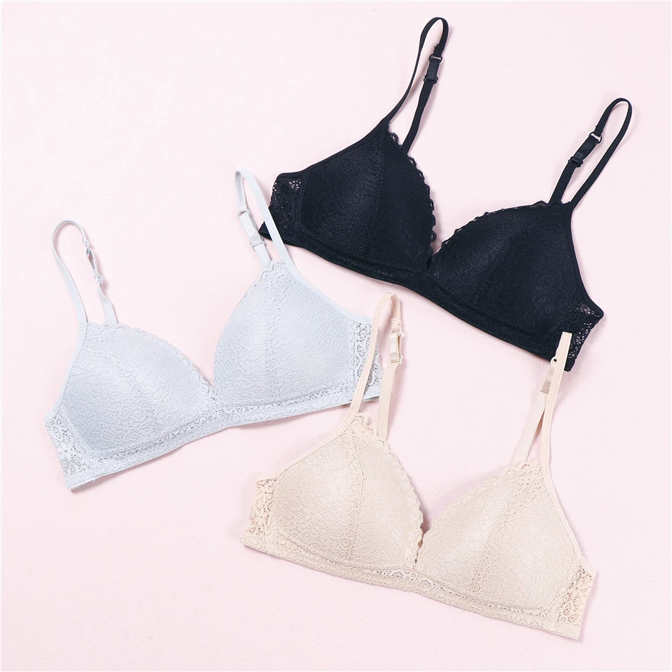 

New Women Soft Bralette Seamless Bras For Women Wire Free Quality Lace Sexy Lingerie Thin Cup Push Up Bra Underwear