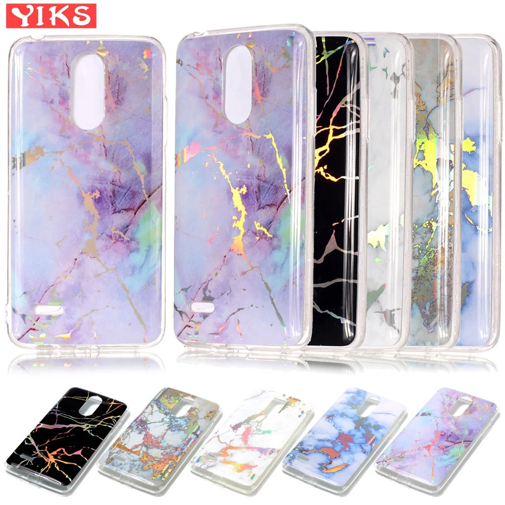 

For fundas LG K8 2017 EU Version Cases Luxurious Plating Marble Soft Silicone Cover for LG LV3/LG Aristo M210/LG K8 2017 Case