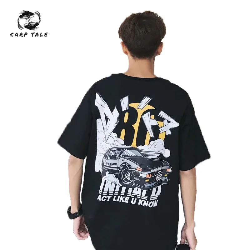 

Summer Men New Street Trend Printing Short Sleeve Letters Retro T-shirt Men's Round Neck Fashion Cotton Casual Slim T-shirt