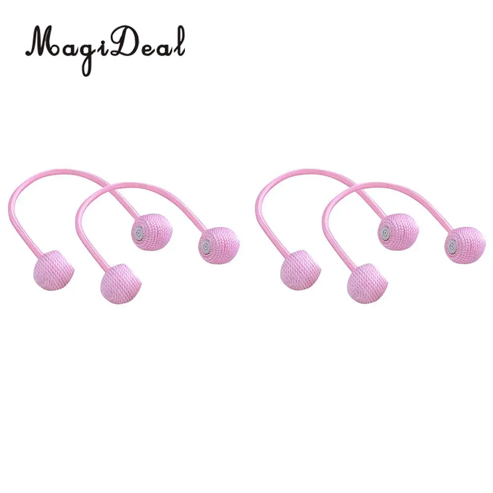 4x Magnet Curtain Tiebacks Tie Backs Hooks For Clothing Textiles 4x Magnet Curtain Tiebacks Tie Backs Hooks For Clothing Textiles Pink 30cm
