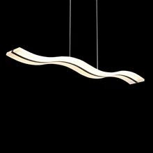 Modern Wave Acrylic Led Pendant Light Fashion Living Room Dining Room Kitchen White Hanging Rope Lamp Fixtures 110-220V