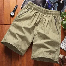 Дропшиппинг Модные мужские полосатые с карманами на молнии эластичные повседневные хлопковые спортивные шорты пляжные брюки мужские шорты размера плюс