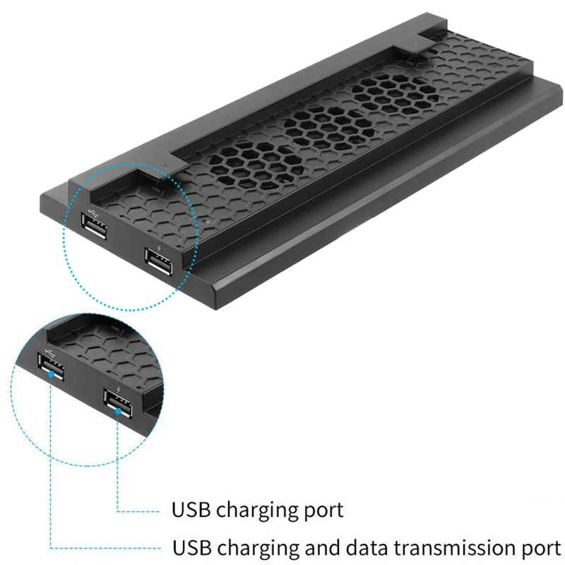 Игровая консоль вертикальная подставка охлаждающий вентилятор с высоким/Низкий уровень двойной Порты USB расширен для Xbox One Slim консоли держатель стенд