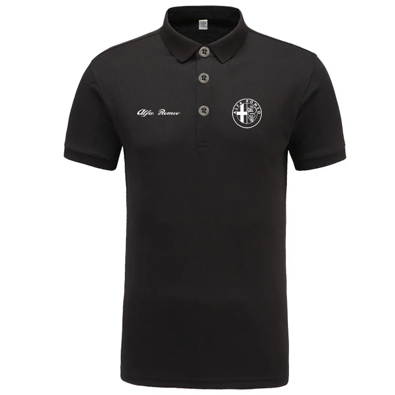 Новинка Alfa Romeo мужская рубашка-поло модный воротник тонкий короткий рукав поло рубашки мужские летние футболки
