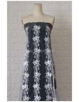 

2 yards /lot good quality 1.5 M wide white embroidered cotton lace trim DIY Wedding clothes decorate accessories Sewn fabric