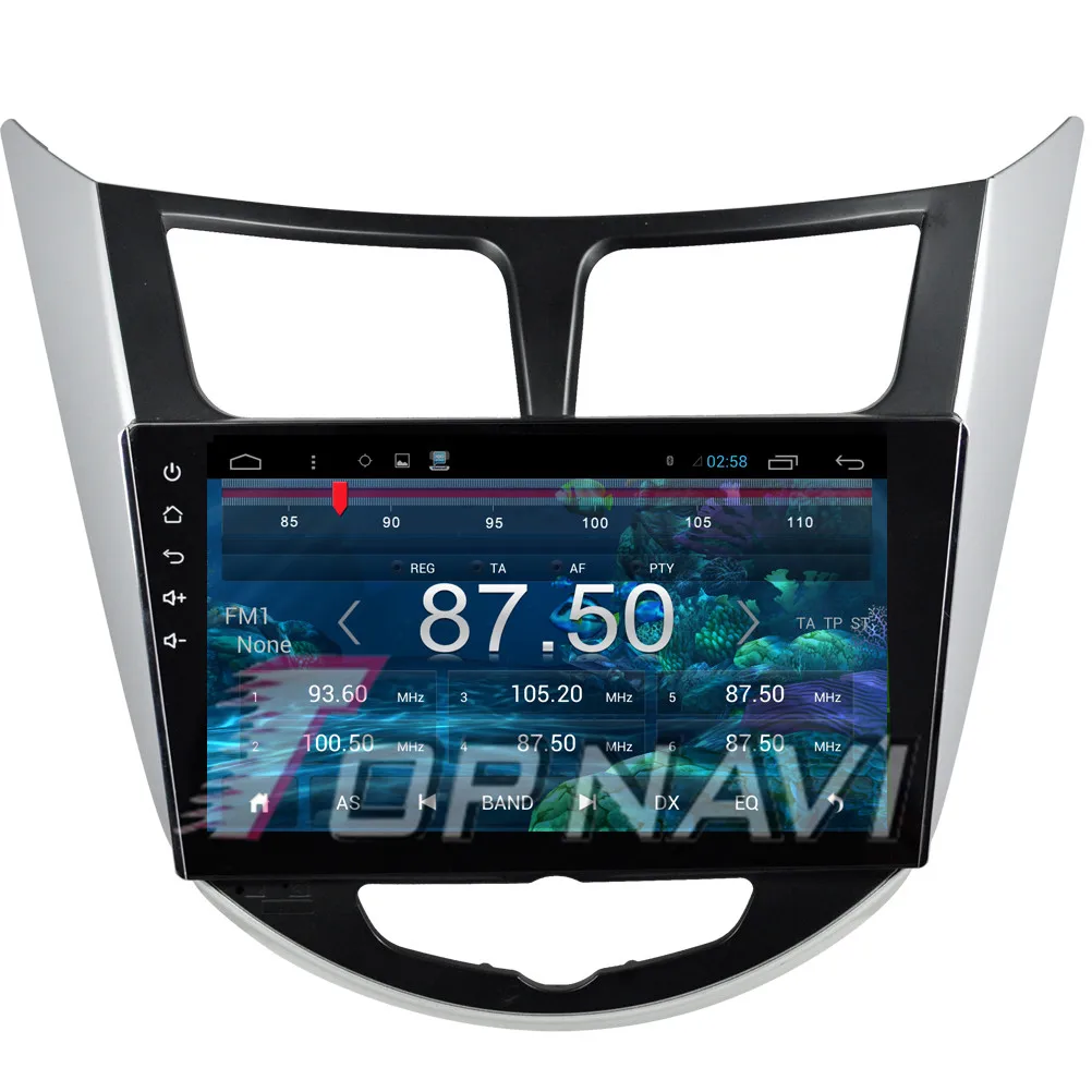 Perfect Topnavi 10.2" Quad Core Android 6.0 Car GPS Navigation for Hyundai Verna 2015 Autoradio Multimedia Audio Stereo,NO DVD In Dash 10