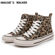 Maggie's Walker Women Fashion Leopard Print Canvas Casual Shoes Lacing Platform Out-door Casual Shoes Size 35-39 Maggie's Walker Women Fashion Leopard Print Canvas Casual Shoes Lacing Platform Out-door Casual Shoes Size 35-39