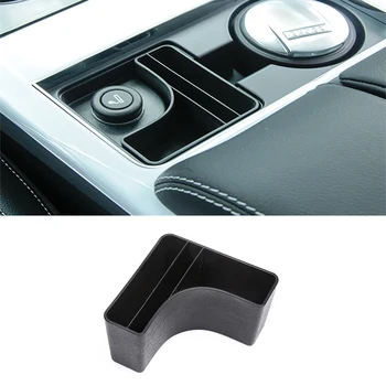

Black ABS Central Control Cup Holder Storage Box Card Phone Tray For Land Rover Range Rover Velar 2017 Car Accessories