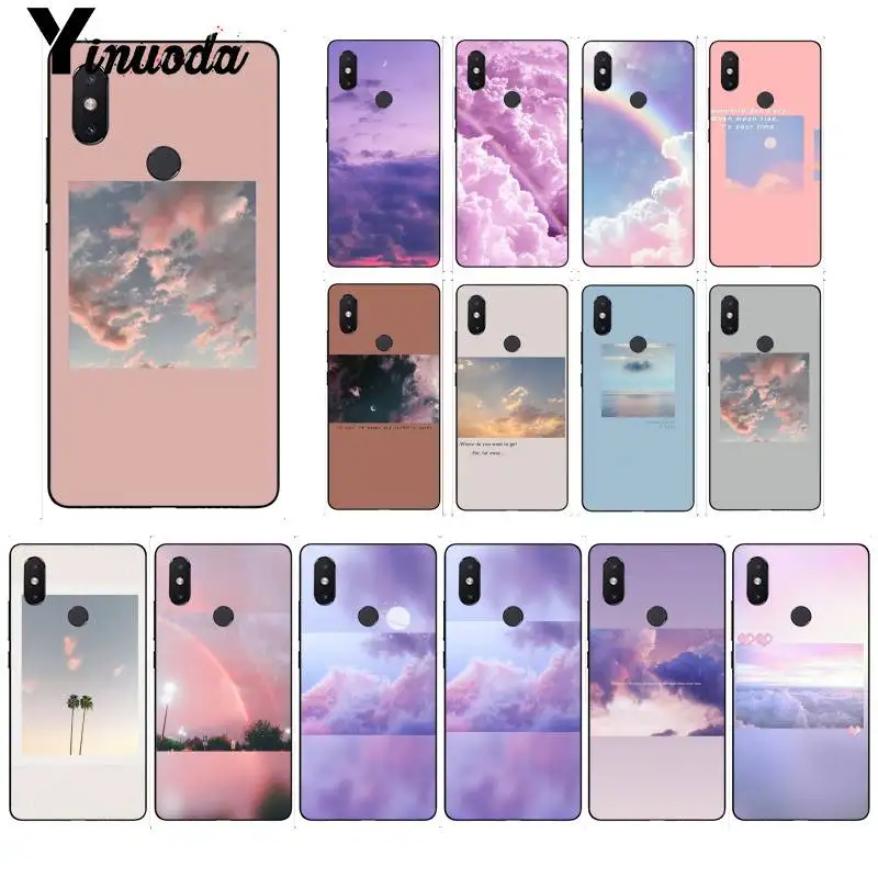 Yinuoda милый небесно розовый рисунок с принтом эстетическая PhoneCase для xiaomi6 Mix2 Mix2S Note3