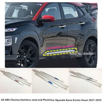 

Car Stainless Steel Side Door Body Trim Stick Strip Molding Stream Lamp Panel Bumper 4pcs For Skoda Karoq 2017 2018 2019 2020