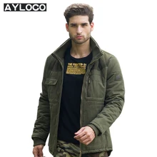 Фотография Brand Clothing Men Military Thick Jacket US Army Tactical Autumn Winter Outerwear Army Green Jacket and Coat
