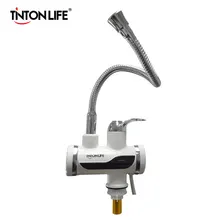TINTON LIFE гнущийся кран с водонагревателем европейской вилки есть экран показывает температуру нагреватель воду на даче кран вращающийся на 360 градусов
