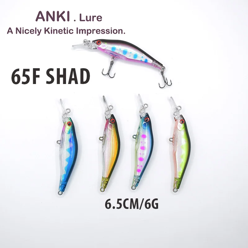 ANKI длинный язык жесткая Рыбная приманка вобблер искусственная PESCA плавающая SHAD 65F