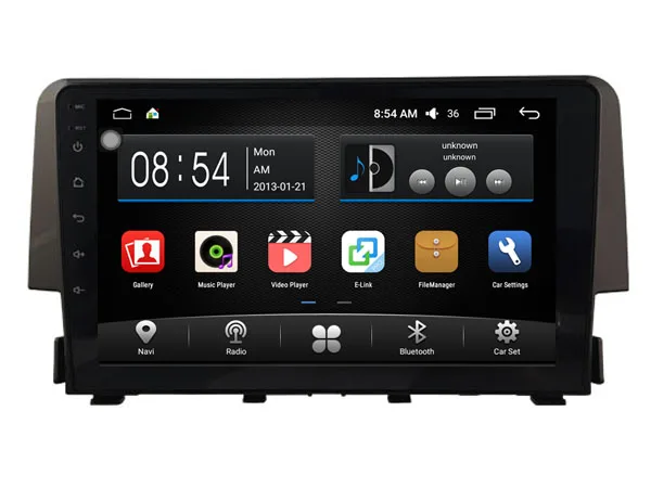 Otojeta Wi-Fi экономического Android 6.0 автомобиль DVD рекордер большой экран 9 "для Honda Civic 2016 1.5 т DSP GPS мультимедиа Стерео Штатная
