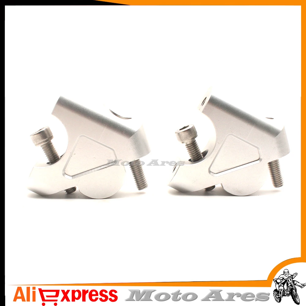1pair Silver 32mm CNC Machining Handlebar Risers Adapter Bar Clamp With