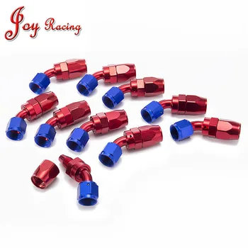 

10PCS/LOT Aluminum Fittings AN6 6-AN 45degree Swivel Reusable Oil Cooler Adapter Oil/Fuel Line Hose Ends