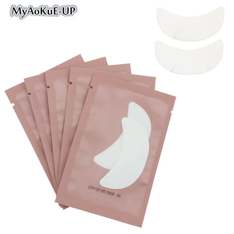 

New 100 pairs Under Eye Pads for eyelash Hydrogel Patches extensions tools Pink Eye Lashes Types Eyelash extension Patches