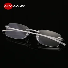 Женщин людей Алюминий Металл Без Оправы Очки Для Чтения Ясно Зеркало Очки Человек Безрамное Очки Для Чтения HD объектив