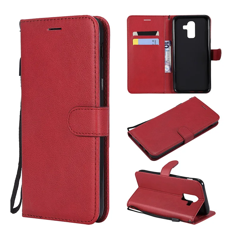 Luxury Leather Flip Case For Samsung Galaxy J3 J5 J7 2016 2017 J2 Pro J4 J6 J8 2018 J7 Duo J7 J5 Prime Wallet Full Cover Plain   (5)
