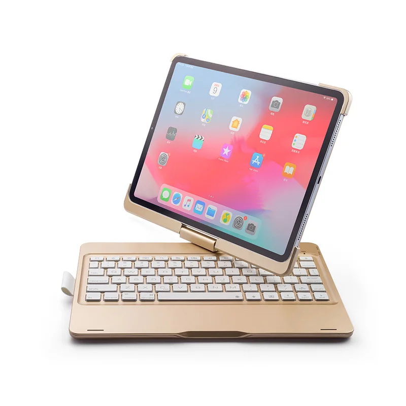 Чехол для Apple iPad Pro 11 360 + стилус из алюминиевого сплава с подсветкой Вращающейся на