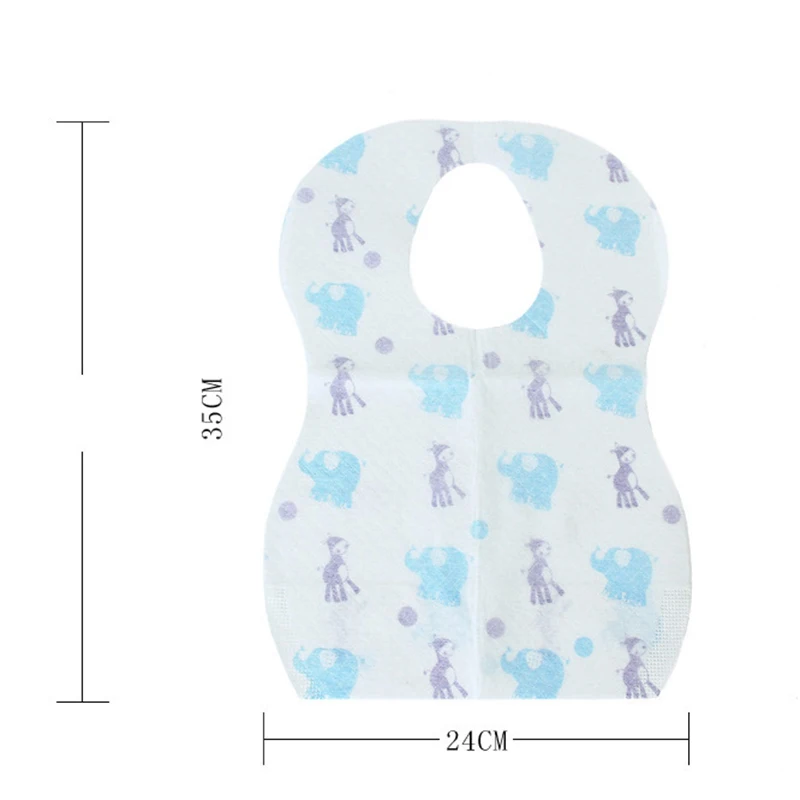 10PCS/Set Cotton Sterile Disposable Baby Burp Cloths Print Waterproof