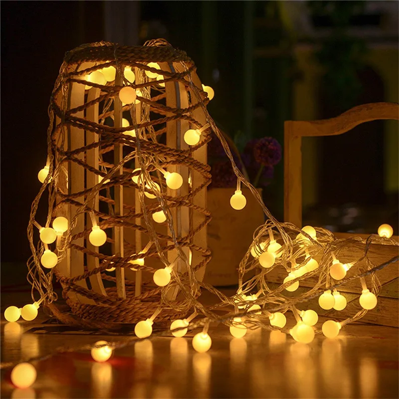 

LED Ball String Lights light small ball light Interior Curtain Lamp For Christmas Tree Wedding Home Indoor Decoration ^