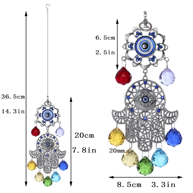 H& D Хрустальный Ангел Suncatcher с фэншуй турецкий синий сглаза домашний декор защита благословение новоселье Шарм с днем рождения подарок