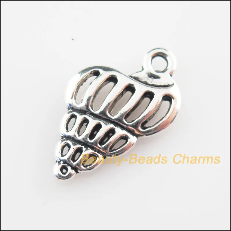 

12 New Connectors Animal Conch Tibetan Silver Tone Charms 13x19mm