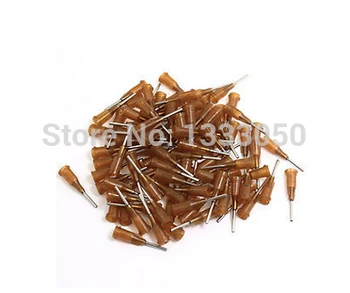 

11.11 Free Shippinng 100 Pcs Stainless Steel Tip Brown Plastic Shell 15g Dispenser Needles