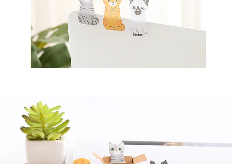 1 Набор блокнот для заметок Kawaii Cat paper Sticky Note блокнот дневник в стиле Скрапбукинг наклейки канцелярские закладки для офиса и школы