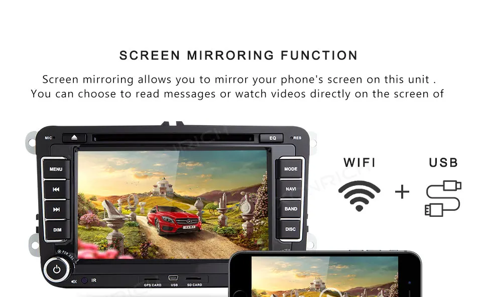 Top 2 Din Android 8.1 Car DVD Player For VW Skoda Octavia 2 3 Superb Volkswagen Passat b6 Seat Leon 2 T5 Amarok Multimedia Radio 2GB 4