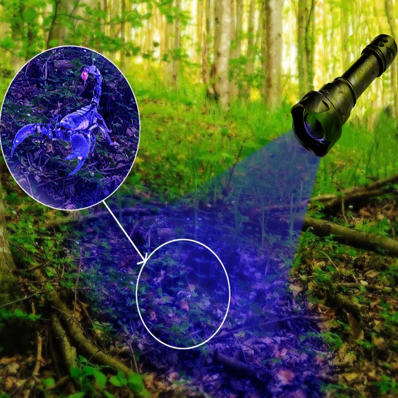 UniqueFire T20 UV 365 Flashlight LED Blacklight Handheld Ultraviolet