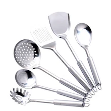 6-stück Edelstahl Küche Kochwerkzeug Utensil Set-Silber