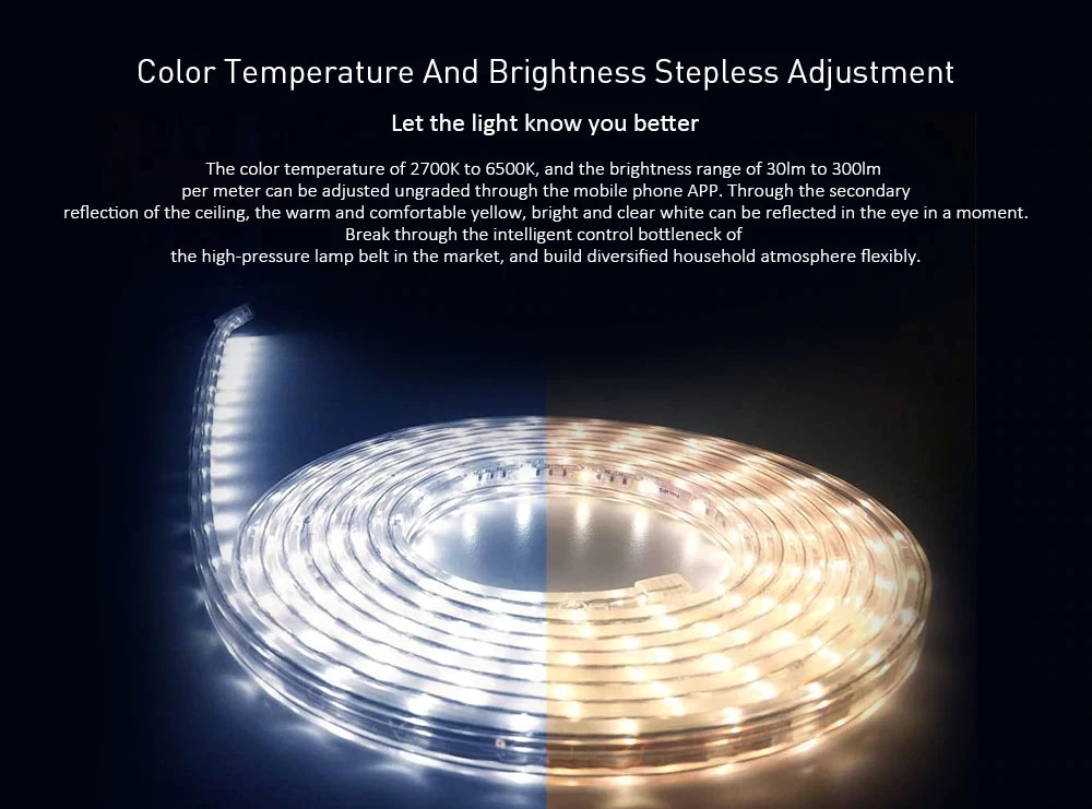 Xiaomi Mijia 3M-5M LED Light Strip Intelligent Light band Smart home Phone Mi home App wifi Colorful lamb 16 Million Extend plus (2)