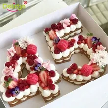 Delidge 9 шт./компл. цифры торт, формовой пластик, на свадьбу и день рождения DIY прекрасные украшения выпечки инструменты для торта