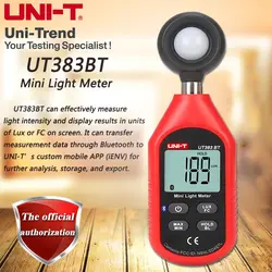 UNI-T UT383BT Мини Light Meter/Bluetooth Связь; Industrial/Home Lux метр, ЖК-дисплей Подсветка, низкая Батарея индикация