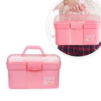 

1PCS Hand-held Desktop Nail Tool Storage Box Makeup Organizer Jewelry Storage Case Nail Polish Pen Container Manicure Tool Case