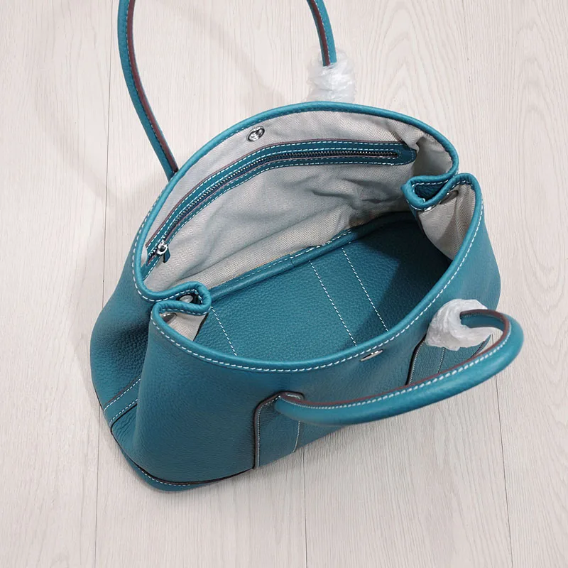 EsMussSei Большая вместительная женская сумка на плечо с двумя ручками, Женская сумочка, роскошная брендовая зернистая кожаная сумка-мессенджер с зернистой текстурой личи, женская сумка-тоут