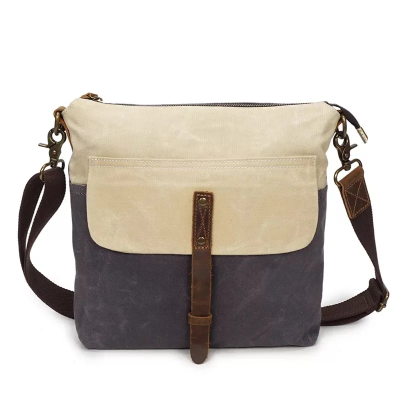 

etro Men's Canvas Leather Waterproof Slant