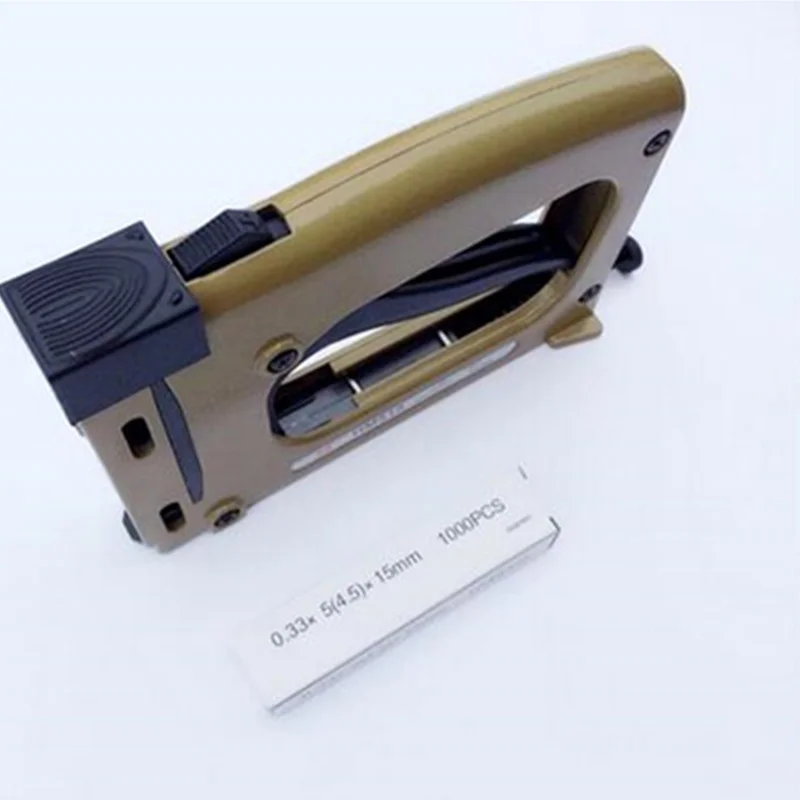 Руководство Патч ногтей пистолет рамки объединительной платы фиксированной ручной скобозабиватель с 1000 шт. шпильки Фото Инструмент отделк