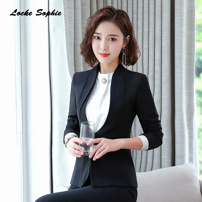 1pcs Women Plus size Blazers coats 2019 Autumn cotton blend Single button V-neck Small Suits jackets ladies Skinny Blazers Suits