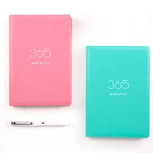 A5 Grid Diary Notebook Leather Kawaii notepad 160 Sheets Notebooks Planner Journal School Office Supply