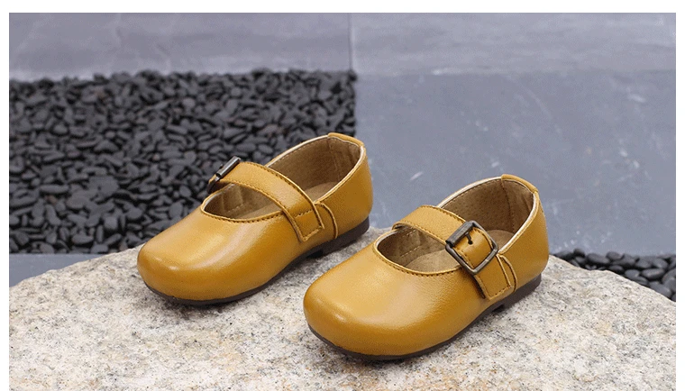 Новая весенне-Осенняя детская натуральная кожаная женская обувь детская обувь для принцессы с мягкой подошвой в стиле ретро