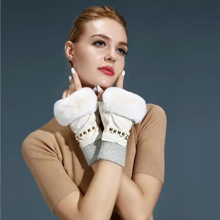 Gants sans doigts d'automne et d'hiver pour femmes