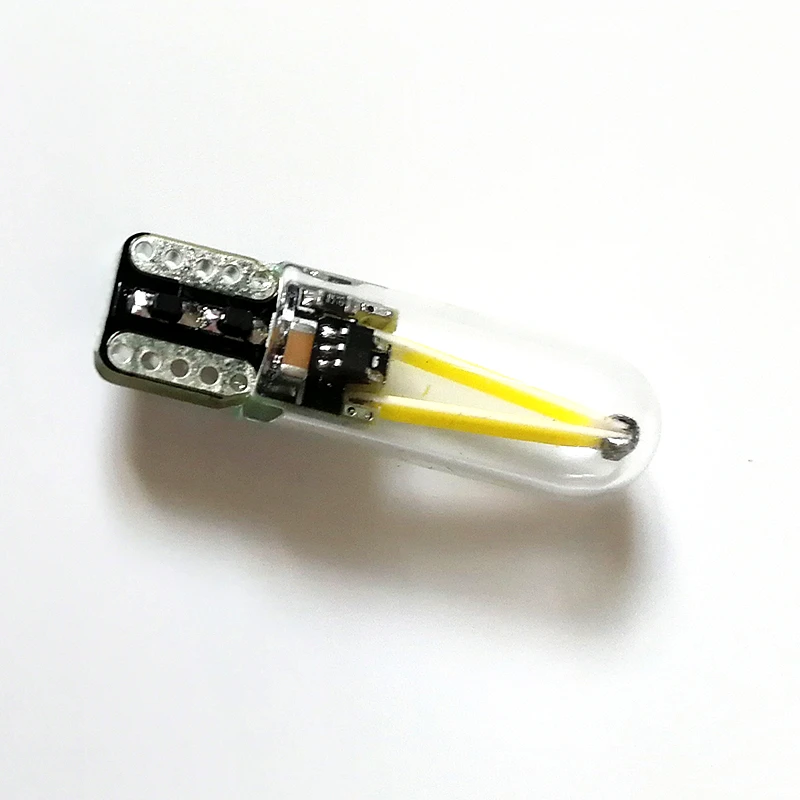 Newest T10 W5W Led Cob Glass Car Light Placa Led Filament Automobiles Reading Dome Bulb Side Led Light DRL Car Styling 12v .02